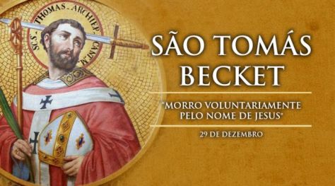 Hoje é celebrado São Tomás Becket, mártir inglês #SantoDoDia #DeusEhMaior #BrunoRodrigues